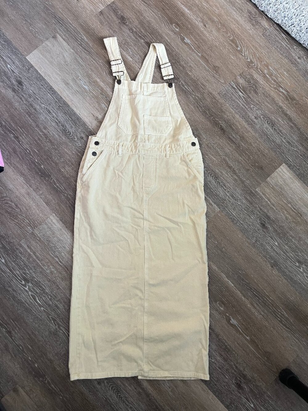 Butter Yellow Overalls Dress Skirt